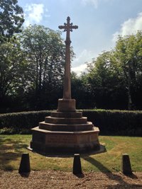 Bagshot memorials cross after works © Windlesham Parish Council, 2014
