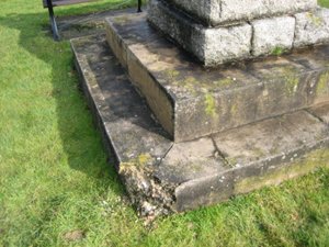 The damaged steps © Swaffham Bulbeck Parish Council, 2010