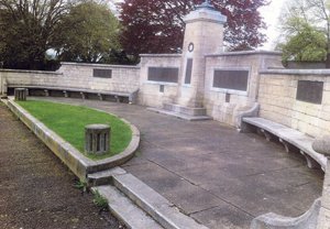Evesham war memorial before works to hard landscaping © Evesham Town Council, 2014