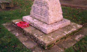 Lower Hadres war memorial before work © Lower Hadres and Nackington PC 2001