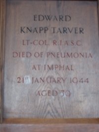 Edward Tarver's details have been corrected to show his specific date of death © King's School, 2010