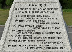 Buckland war memorial © Buckland PC, 2014