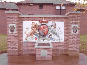 Queens Regiment, Howe Barracks war memorial © RHQ PWRR, 2004