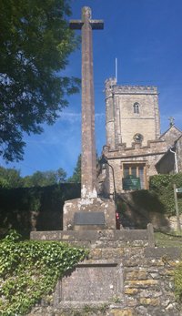 Membury war memorial prior to works © Membury Parish Council, 2010