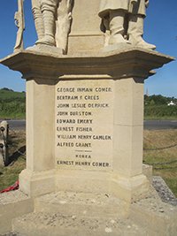 East Brent war memorial after grant works © East Brent Parish Council 2014