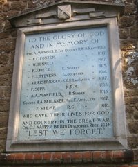 Grafham war memorial plaque © Alan Cawsey, 2009 