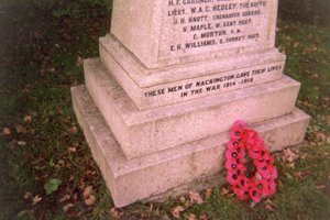 Nackington war memorial before work © Lower Hadres and Nackington PC 2001