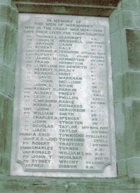 Normanby war memorial plaque © Normanby Local History Group, 2007