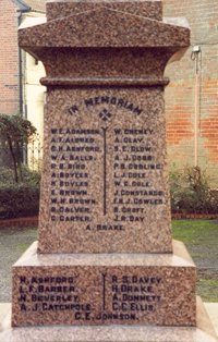 Halesworth war memorial after work © Halesworth Town Council 2003