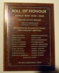 Akroydon WWII war memorial © Boothtown Methodist Church, 2005