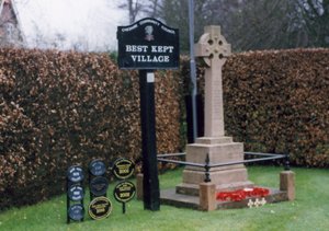 Crowton war memorial after work © Crowton Parish Council 2006
