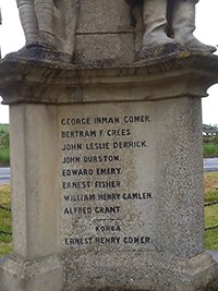 East Brent war memorial before grant works © East Brent Parish Council 2013  