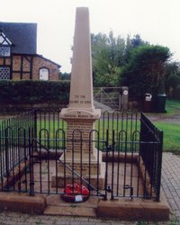 Tiverton war memorial after cleaning © Tiverton and Tilstone Fearnall Parish Council, 2011