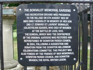 2nd Lt Edward Bonvalot war memorial © D Nicol 2009