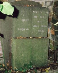 Cpl N G Jones and A/C K W Howse war memorials found in the churchyard © R. Polley, 2001