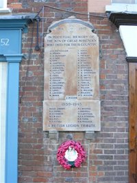 Great Missenden war memorial plaque © Great Missenden PC, 2009