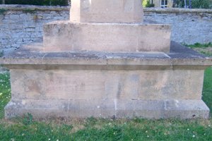 The inscriptions before cleaning © Stanton Harcourt Parish Council, 2009