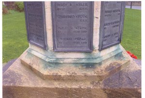 Plinth and plaques before conservation© Stonehouse War Memorial Trust, 2009