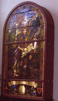 The Pathfinder Scout memorial window in St Gabriel's, Manchester © St Gabrielâ€™s PCC, 2007