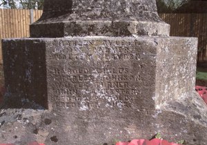 Inscriptions before cleaning and re-cutting © Elsenham Parish Council, 2009