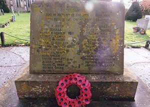 Rougham war memorial before grant works © Pat Lamb 2014