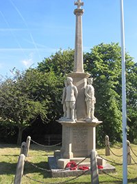 East Brent war memorial after grant works © East Brent Parish Council 2014