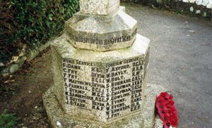 Warbstow war memorial © D. Forsyth 2001