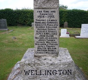 Lettering after cleaning and re-painting © Wellington Parish Council, 2011