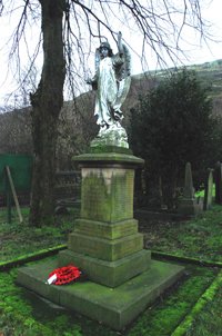 Cornholme war memorial before grant works © Dave Clay 2014