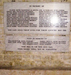 Towcester plaque &copy; Greens Norton RBL, 2009
