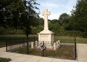Potter Street memorial cross after works © D James, 2014