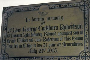 St James URC Alnwick 2Lt Robertson war memorial Â© St James URC 2007