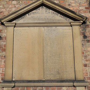 Didsbury National and Elm Grove Schools war memorial plaque © M Whitehead, 2013
