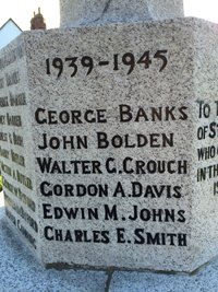 Stebbing war memorial inscriptions after cleaning and re-painting © Stebbing Parish Council, 2014