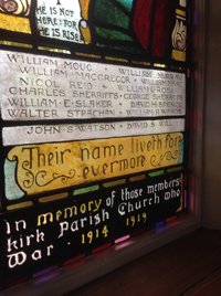 Laurencekirk memorial window after work © Laurencekirk Church of Scotland, 2015 