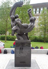 International Brigade memorial on completion of works © IBMT, 2012