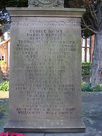 Davenham war memorial before grant works © Davenham Parish Council 2013  