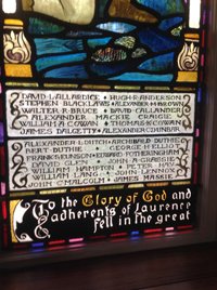 Laurencekirk memorial window after work © Laurencekirk Church of Scotland, 2015 