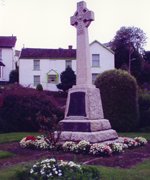 Combe Martin war memorial before work © N Tossell 2005