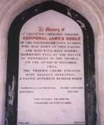 Inkermann Crimea war memorial plaque, Churchstanton © Churchstanton PC 2006