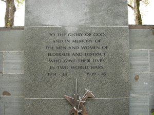 Elderslie war memorial © Renfrewshire Council, 2014