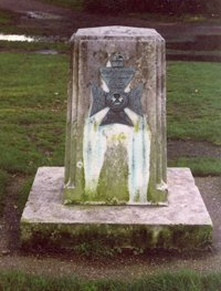 Kings Royal Rifles war memorial before work © WMT, 2002