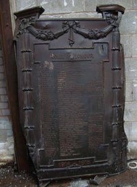 The memorial in poor condition in the scrap yard &copy; Michael P Coyle, 2009