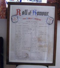 Fawley roll of honour © Fawley PCC, 2010