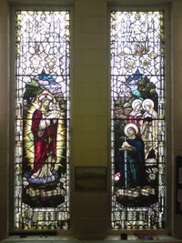 Accrington war memorial stained glass window after works © Lightworks Stained Glass, 2009
