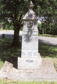 Combpyne-Rousdon war memorial column after work © Combdyne-Rousdon Parish Council, 2007