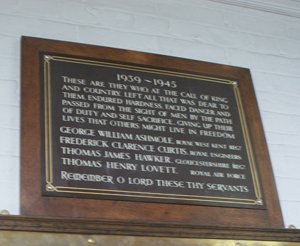 Kent County Mental Hospital WWII plaque &copy; J. E. Day, 2010 