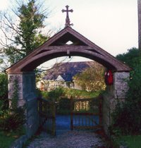 Gwinear war memorial lych gate before work © Gwinear P. C. C.