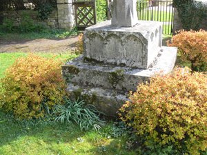 Mixbury war memorial before work  &copy; Mixbury PCC, 2014