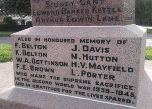 Inscriptions after re-painting and cleaning &copy; Kathy Roberts, 2010